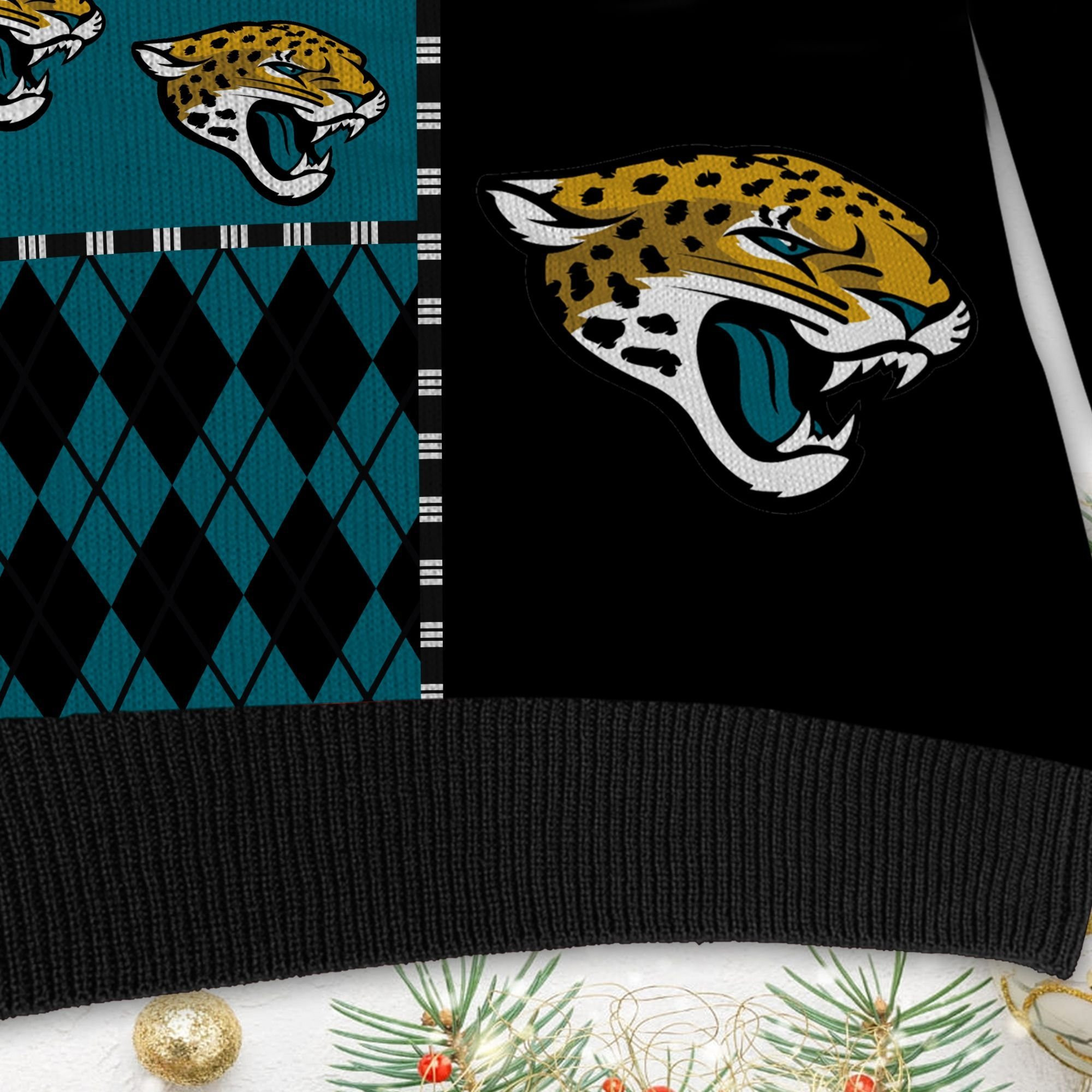 Jacksonville Jaguars Ugly Christmas Sweater Adult 3D Funny Matching for family - Image 5