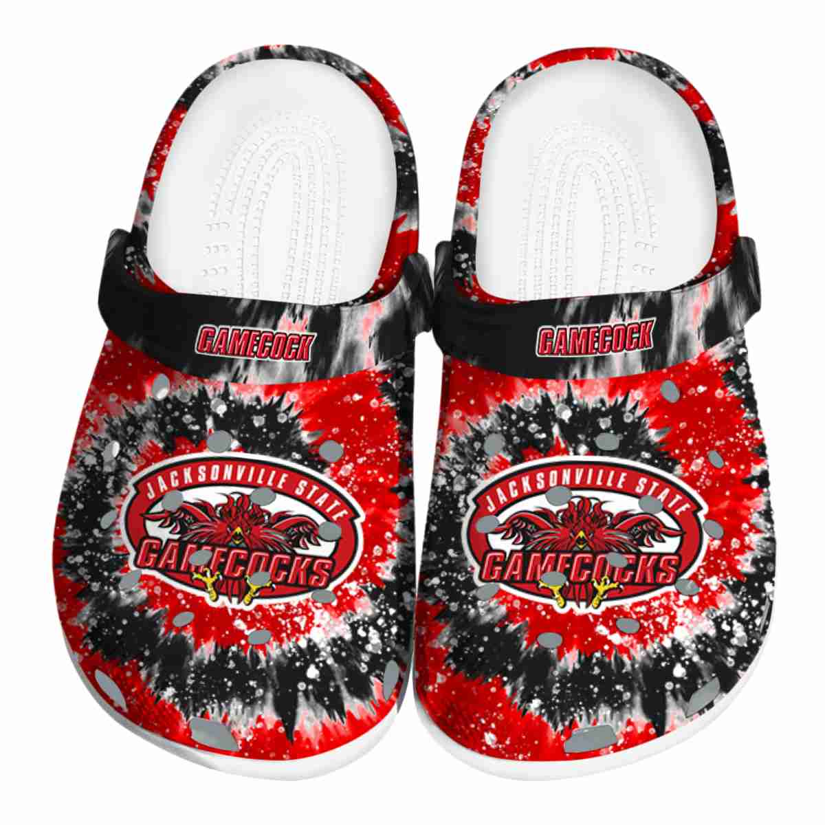 Jacksonville State Gamecocks NCAA Sport Crocs Crocband Clogs Shoes Comfortable For Men Women and Kids