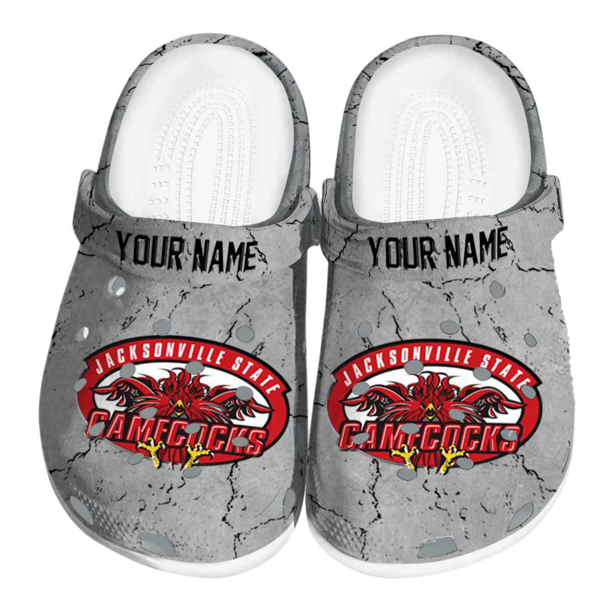 Jacksonville State Gamecocks NCAA Sport Crocs Crocband Clogs Shoes Comfortable For Men Women and Kids