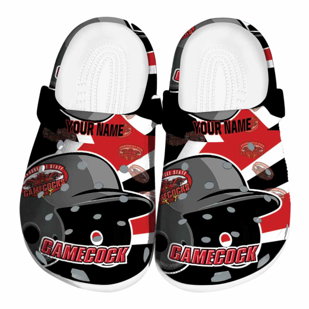 Jacksonville State Gamecocks NCAA Sport Crocs Crocband Clogs Shoes Comfortable For Men Women and Kids