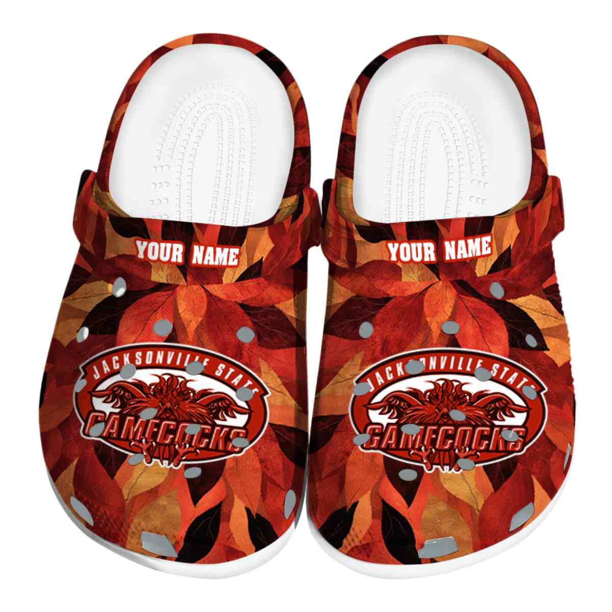 Jacksonville State Gamecocks NCAA Sport Crocs Crocband Clogs Shoes Comfortable For Men Women and Kids