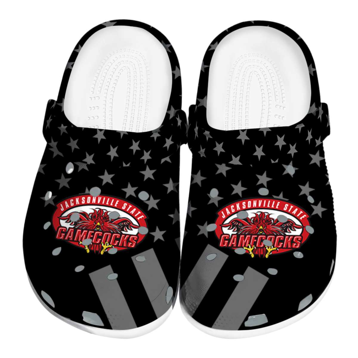 Jacksonville State Gamecocks NCAA Sport Crocs Crocband Clogs Shoes Comfortable For Men Women and Kids