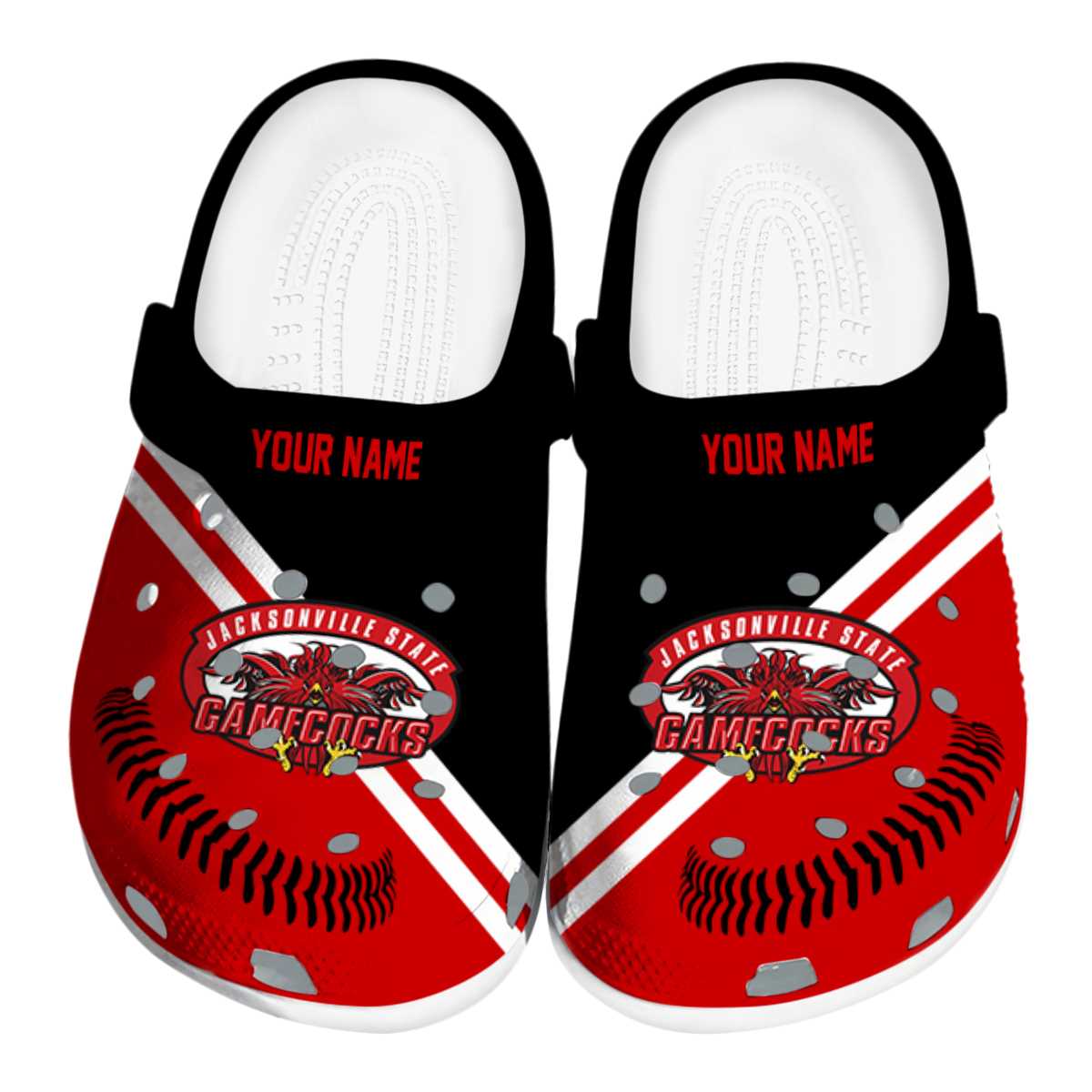 Jacksonville State Gamecocks NCAA Sport Crocs Crocband Clogs Shoes Comfortable For Men Women and Kids