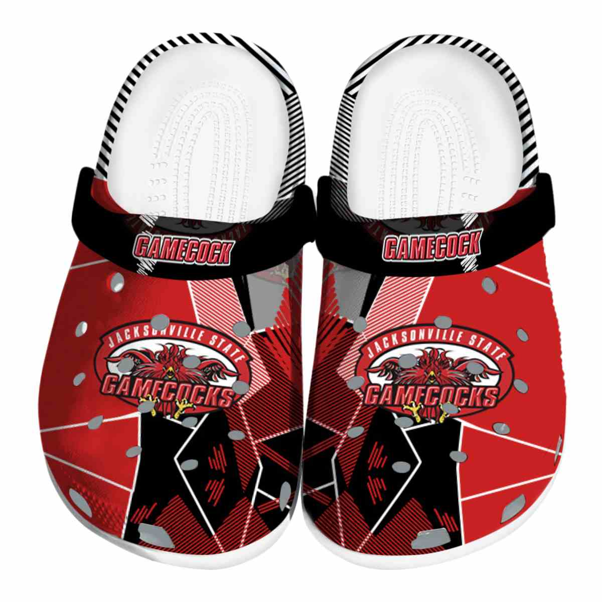 Jacksonville State Gamecocks NCAA Sport Crocs Crocband Clogs Shoes Comfortable For Men Women and Kids