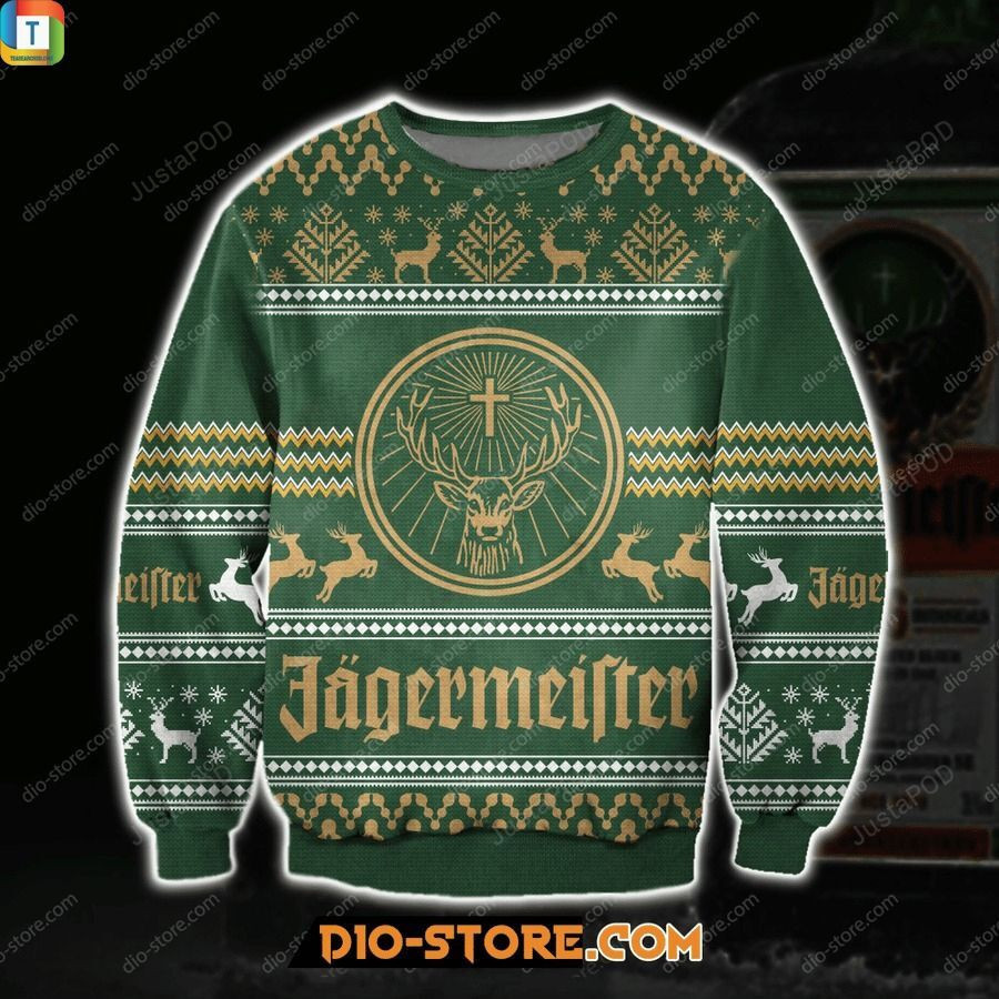 Jagermeister Ugly Christmas Sweater Adult 3D Funny Matching for family
