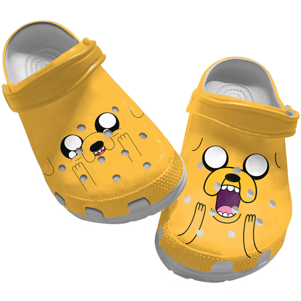 Jake Adventure Time Cartoon Crocs Crocband Clogs Shoes Comfortable For Men Women and Kids