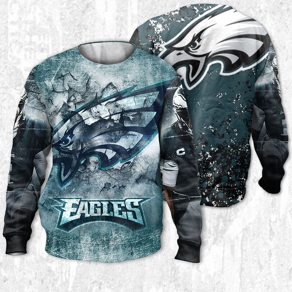 Jalen Hurts Team Grungle Match Sweatshirt 3D Vintage 90s Quarterback