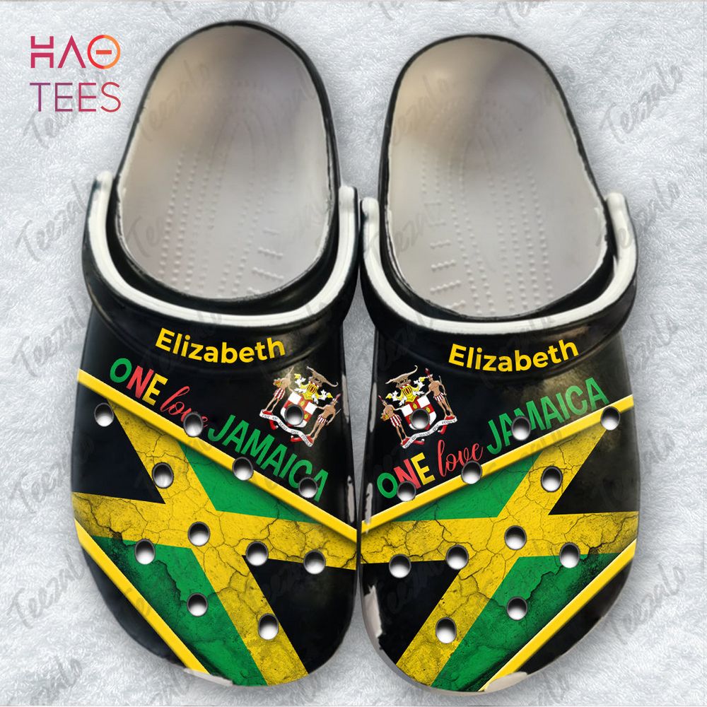 Jamaica Flag Coat of Arms Crocs Crocband Clogs Shoes Comfortable For Men Women and Kids