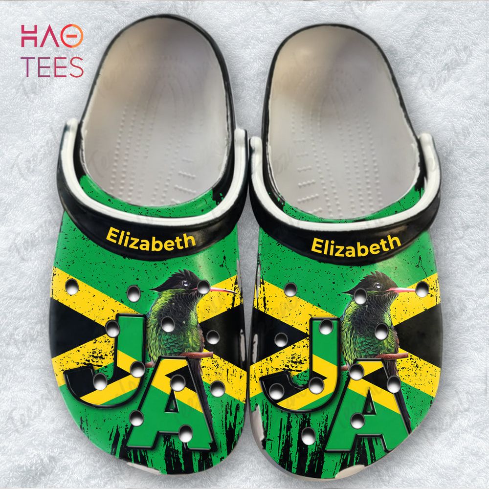 Jamaica Flag Crocs Crocband Clogs Shoes Comfortable For Men Women and Kids