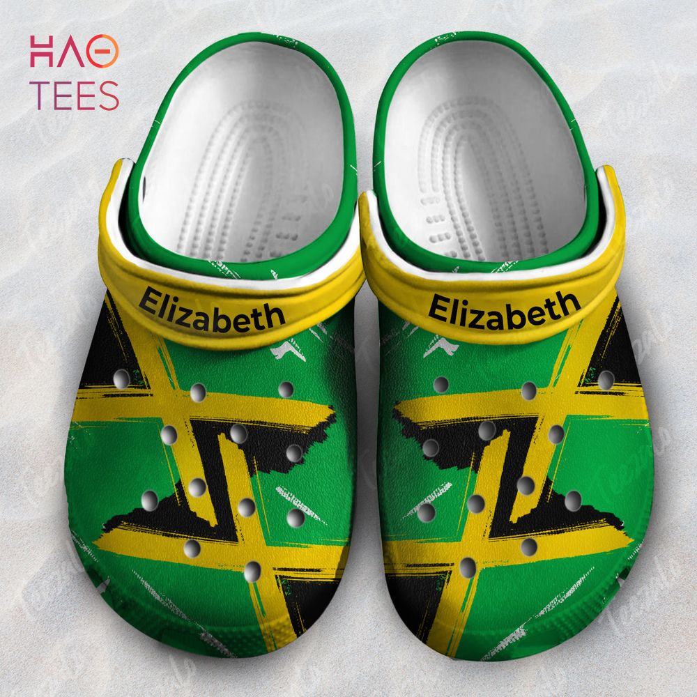 Jamaica Flag Crocs Crocband Clogs Shoes Comfortable For Men Women and Kids