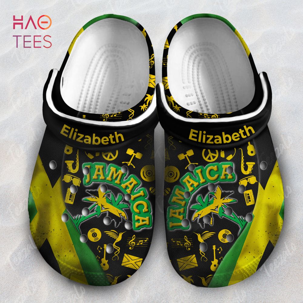 Jamaica Flag Mix Symbols Crocs Crocband Clogs Shoes Comfortable For Men Women and Kids