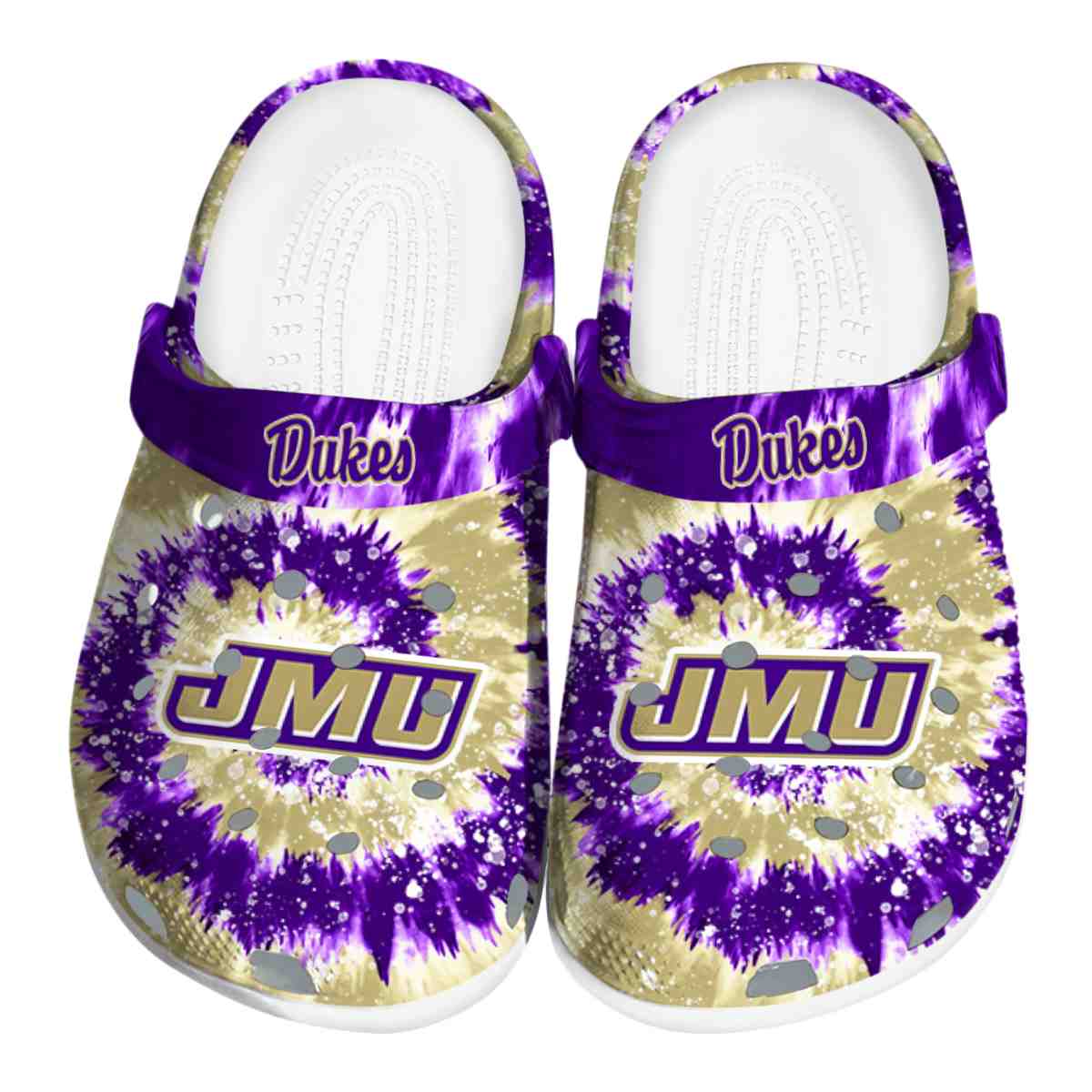 James Madison Dukes NCAA Sport Crocs Crocband Clogs Shoes Comfortable For Men Women and Kids