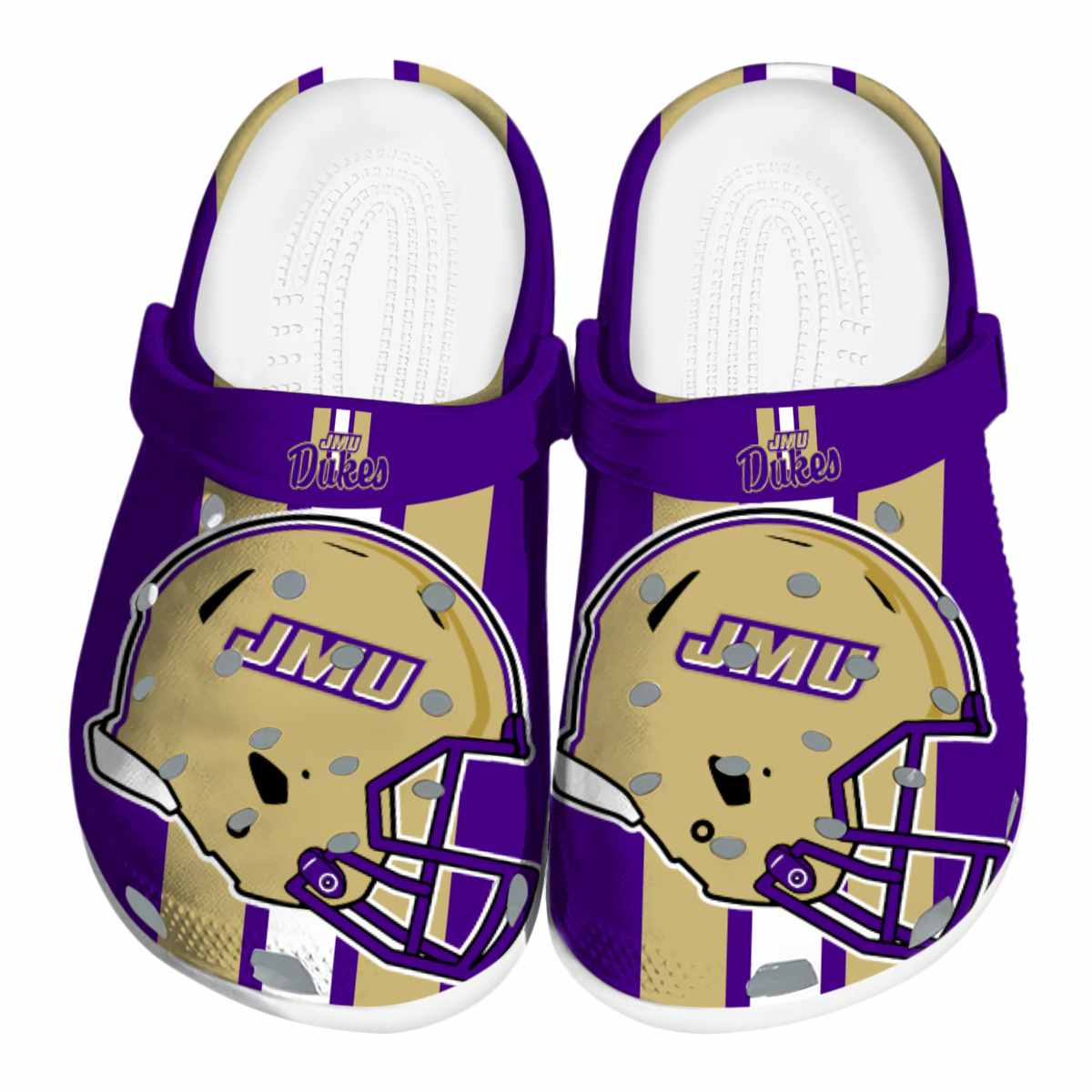 James Madison Dukes NCAA Sport Crocs Crocband Clogs Shoes Comfortable For Men Women and Kids