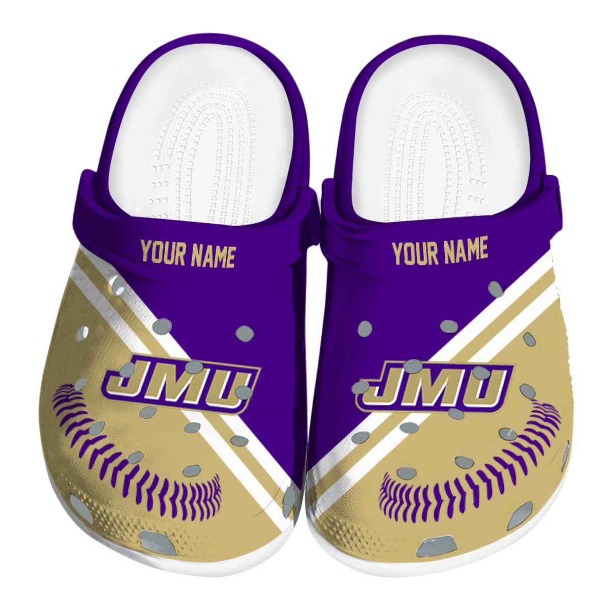 James Madison Dukes NCAA Sport Crocs Crocband Clogs Shoes Comfortable For Men Women and Kids
