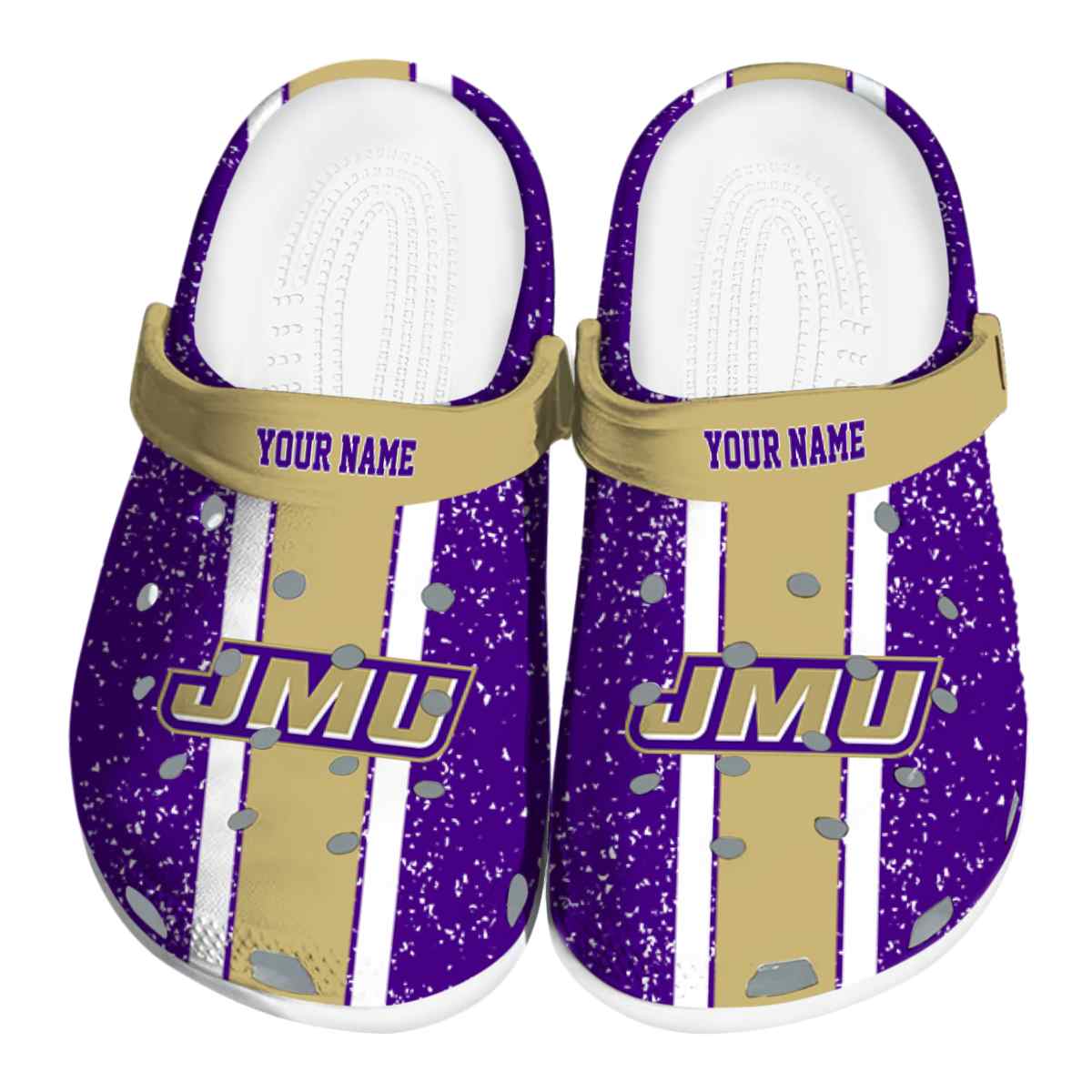 James Madison Dukes NCAA Sport Crocs Crocband Clogs Shoes Comfortable For Men Women and Kids