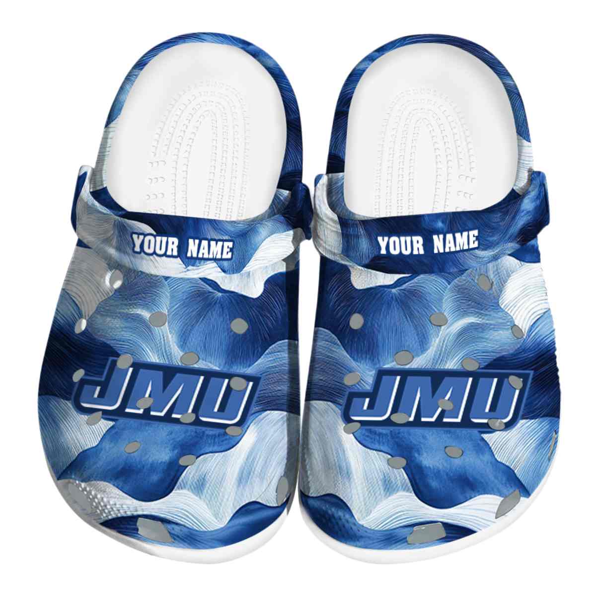 James Madison Dukes NCAA Sport Crocs Crocband Clogs Shoes Comfortable For Men Women and Kids