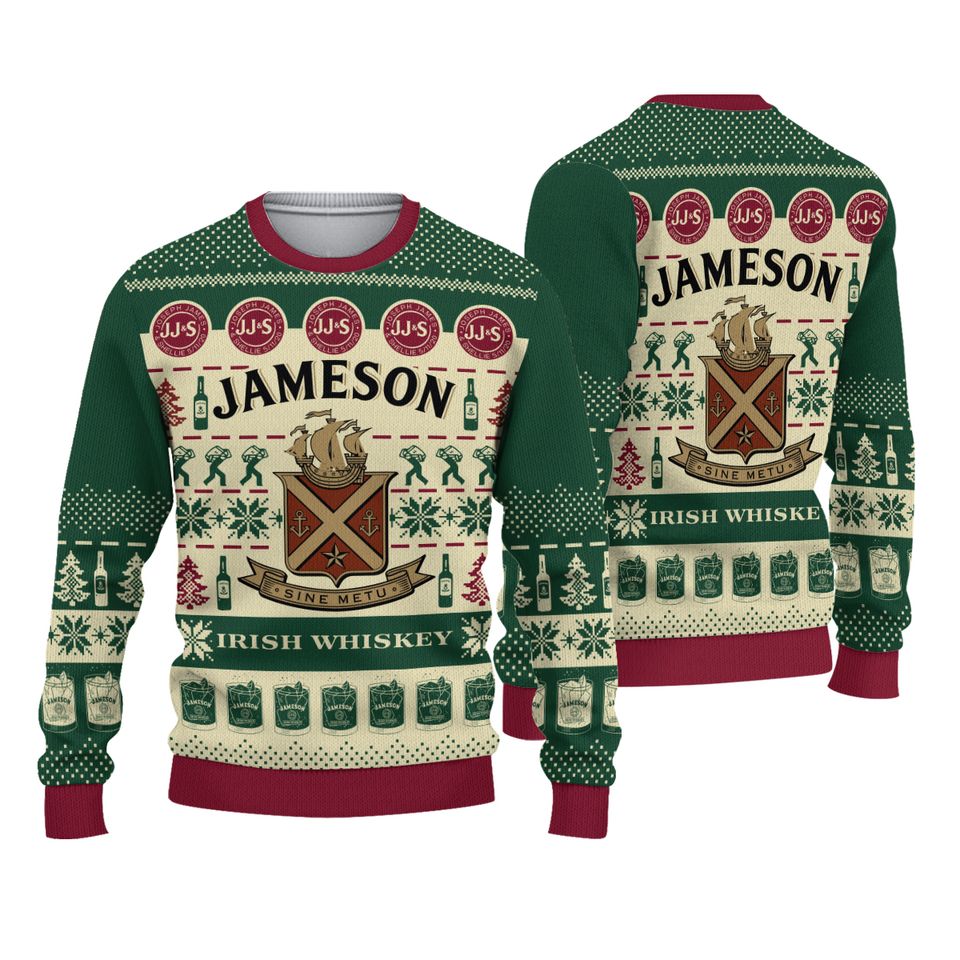 Jameson-Irish-Whiskey-Ugly 3D Sweater