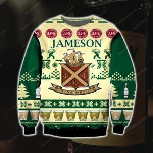 Jameson Irish Whiskey Ugly Christmas Sweater Adult 3D Funny Matching for family