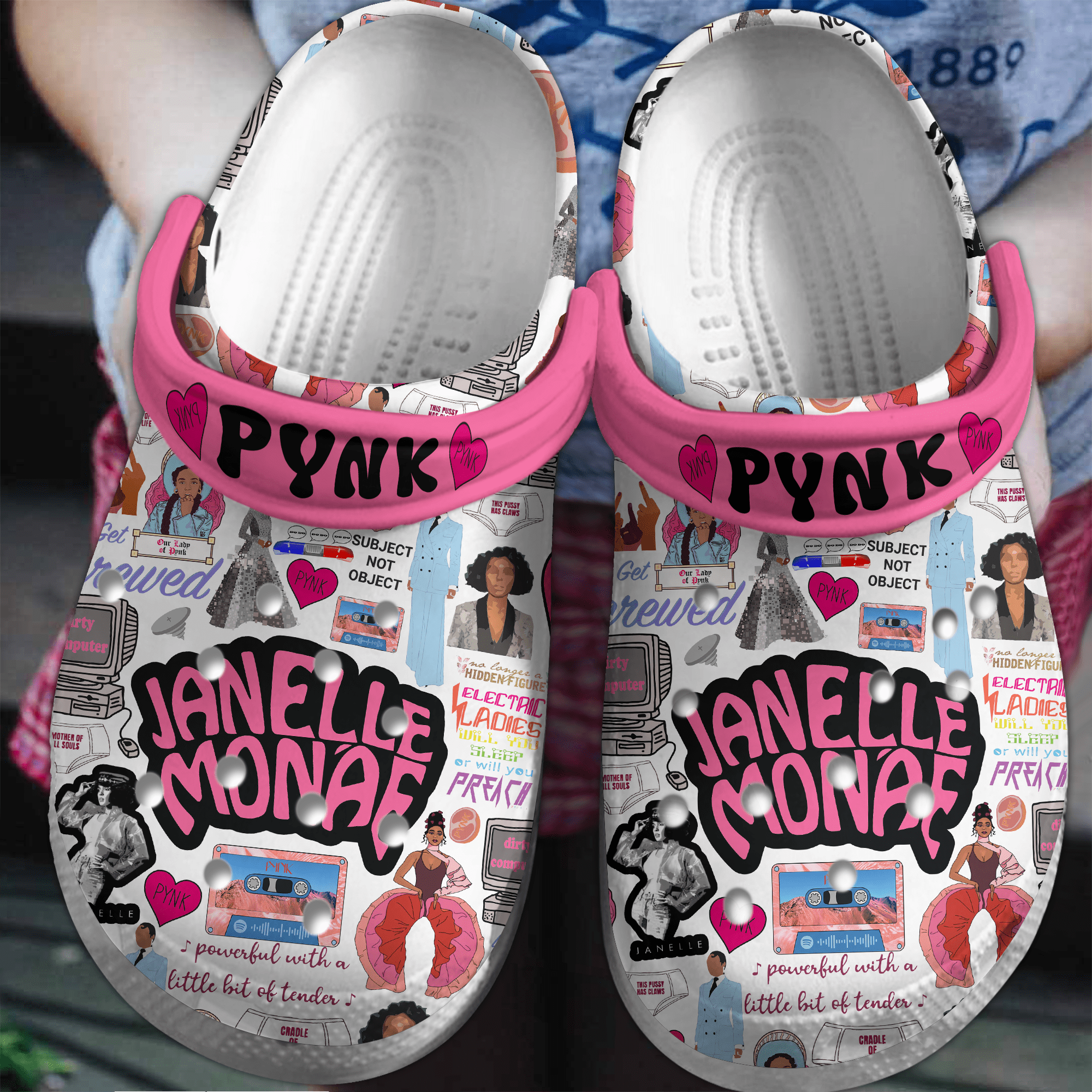 Janelle Monae Music Crocs Crocband Clogs Shoes Comfortable For Men Women and Kids