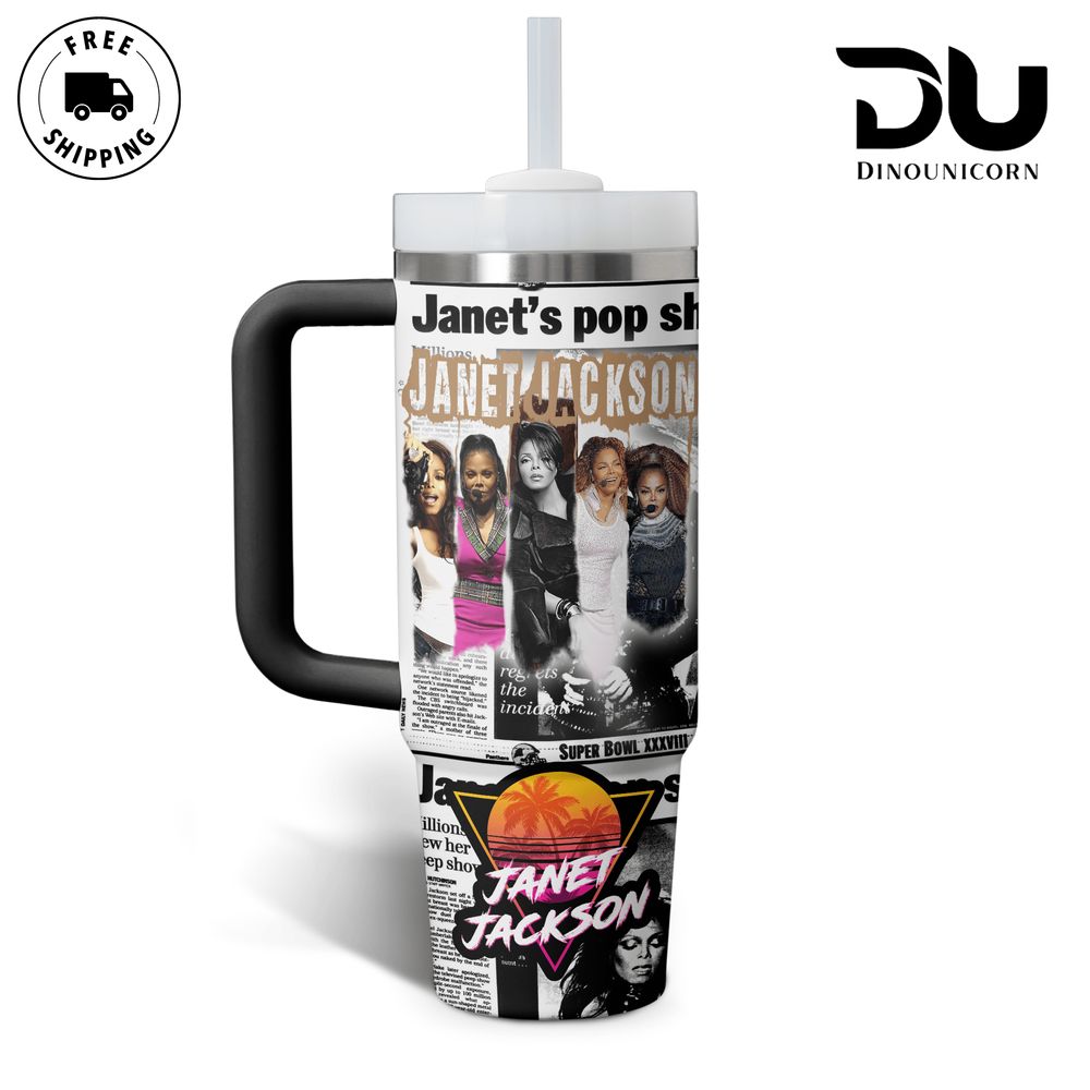 Janet Jackson Music Custom Stanley Cup 40 oz 30 oz Tumbler With HandleTVC2301709 - Image 2