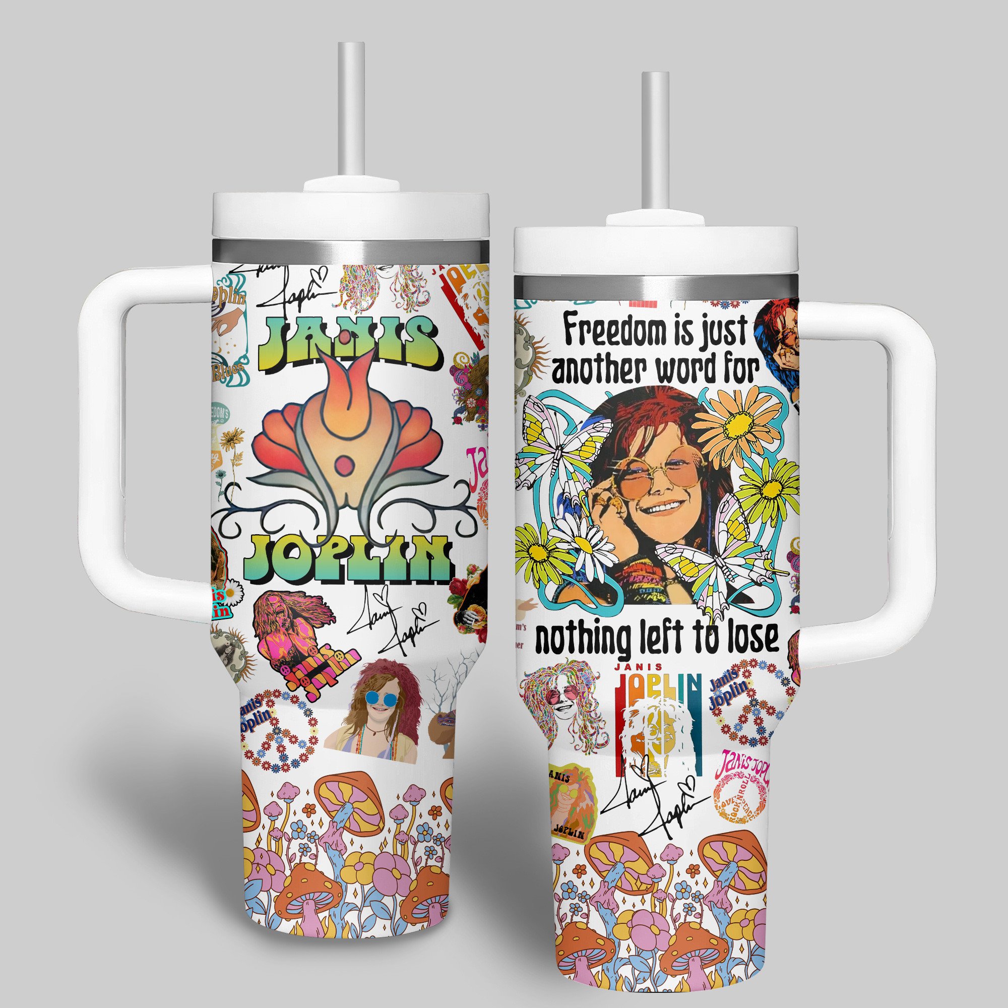 Janis Joplin Music Custom Stanley Cup 40 oz 30 oz Tumbler With HandleTVC2301515