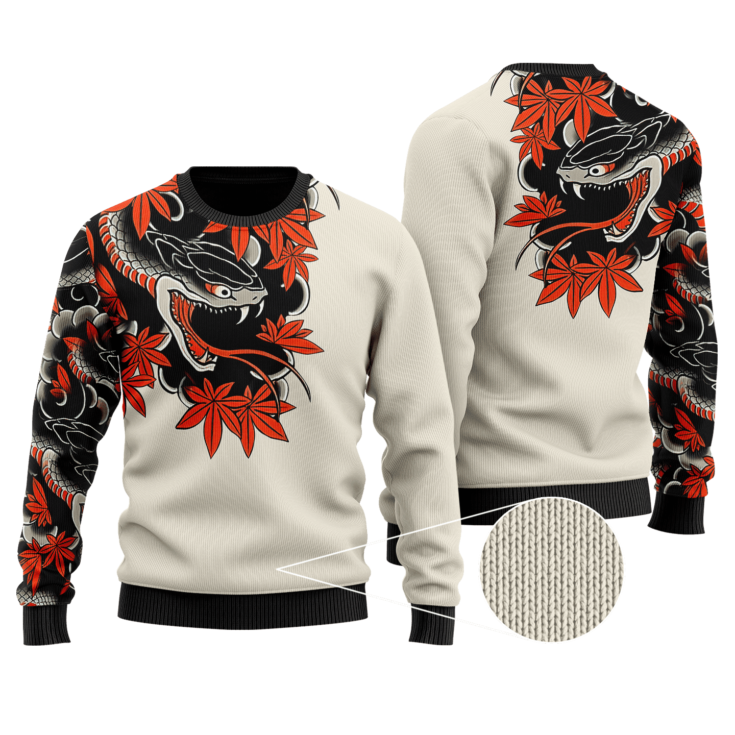 Japan Culture Ugly Christmas Sweater Adult 3D Funny Matching for family