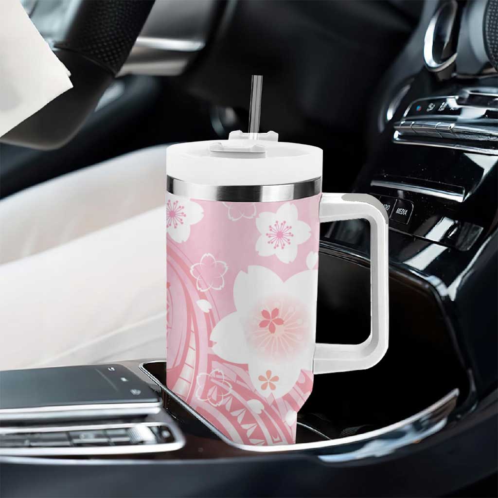 Japan Sakura Floral with Polynesian Custom Stanley Cup 40 oz 30 oz Tumbler With HandleTVC2301373 - Image 8