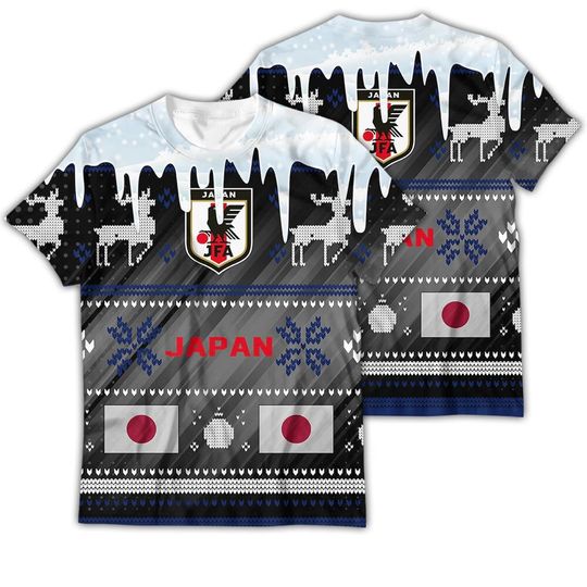 Japan Ugly Christmas Sweater Sport Soccer Team, World Cup 2022 3D Sweatshirt - Image 13