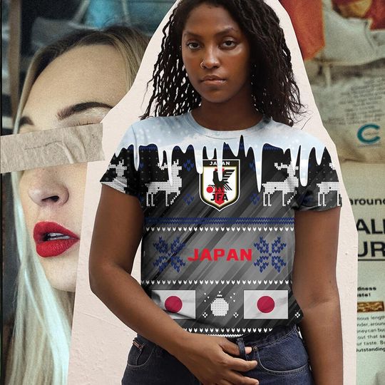 Japan Ugly Christmas Sweater Sport Soccer Team, World Cup 2022 3D Sweatshirt - Image 17