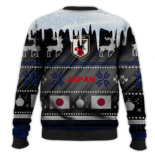 Japan Ugly Christmas Sweater Sport Soccer Team, World Cup 2022 3D Sweatshirt - Image 12