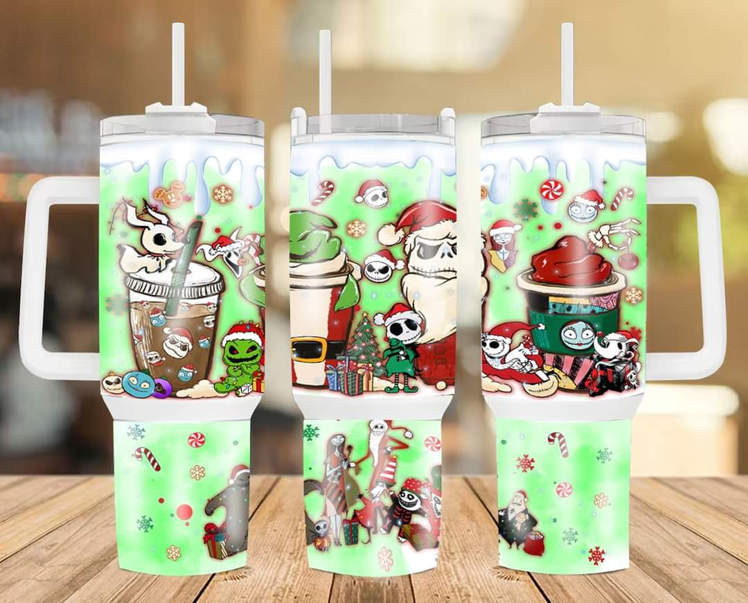 Jask Skellington Coffee Cups The Nightmare Before Christmas Cartoon Custom Stanley Cup 40 oz 30 oz Tumbler With HandleTVC2301231