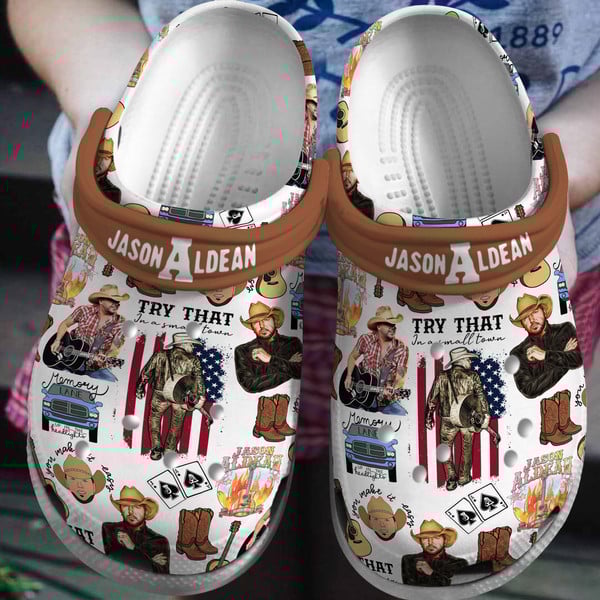 Jason Aldean Music Crocs Crocband Clogs Shoes Comfortable For Men Women and Kids