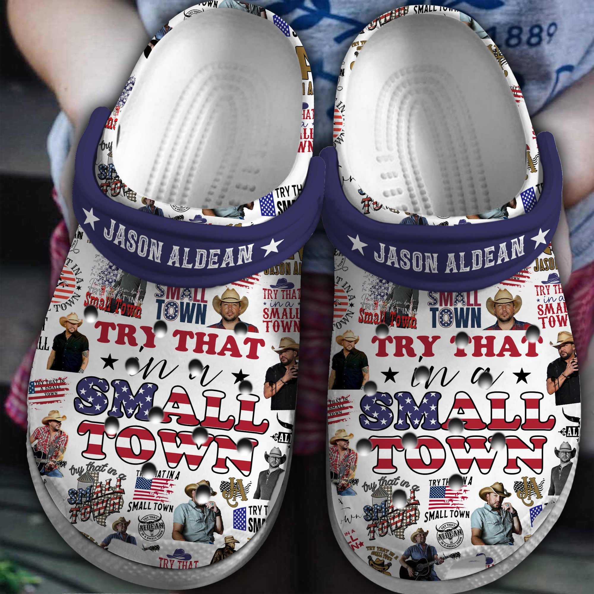 Jason Aldean Music Crocs Crocband Clogs Shoes Comfortable For Men Women and Kids