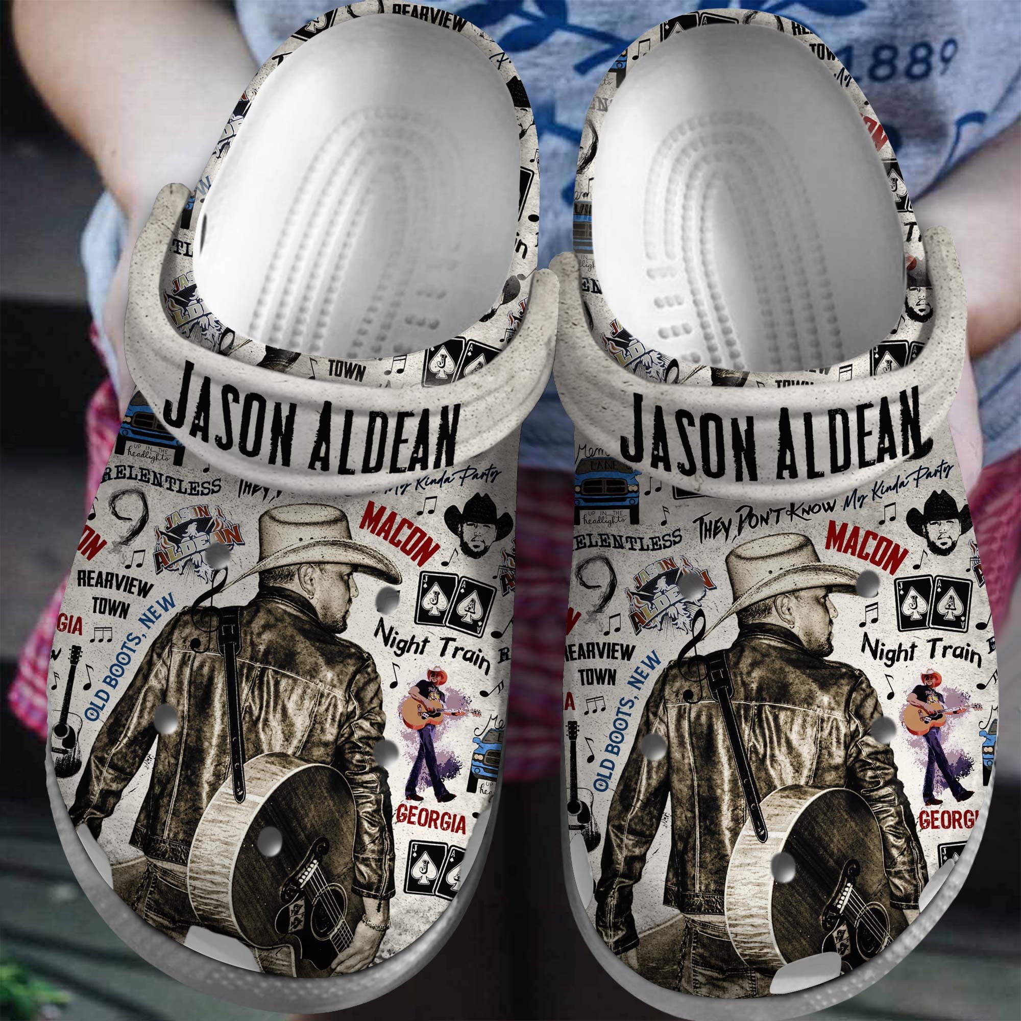 Jason Aldean Music Crocs Crocband Clogs Shoes Comfortable For Men Women and Kids