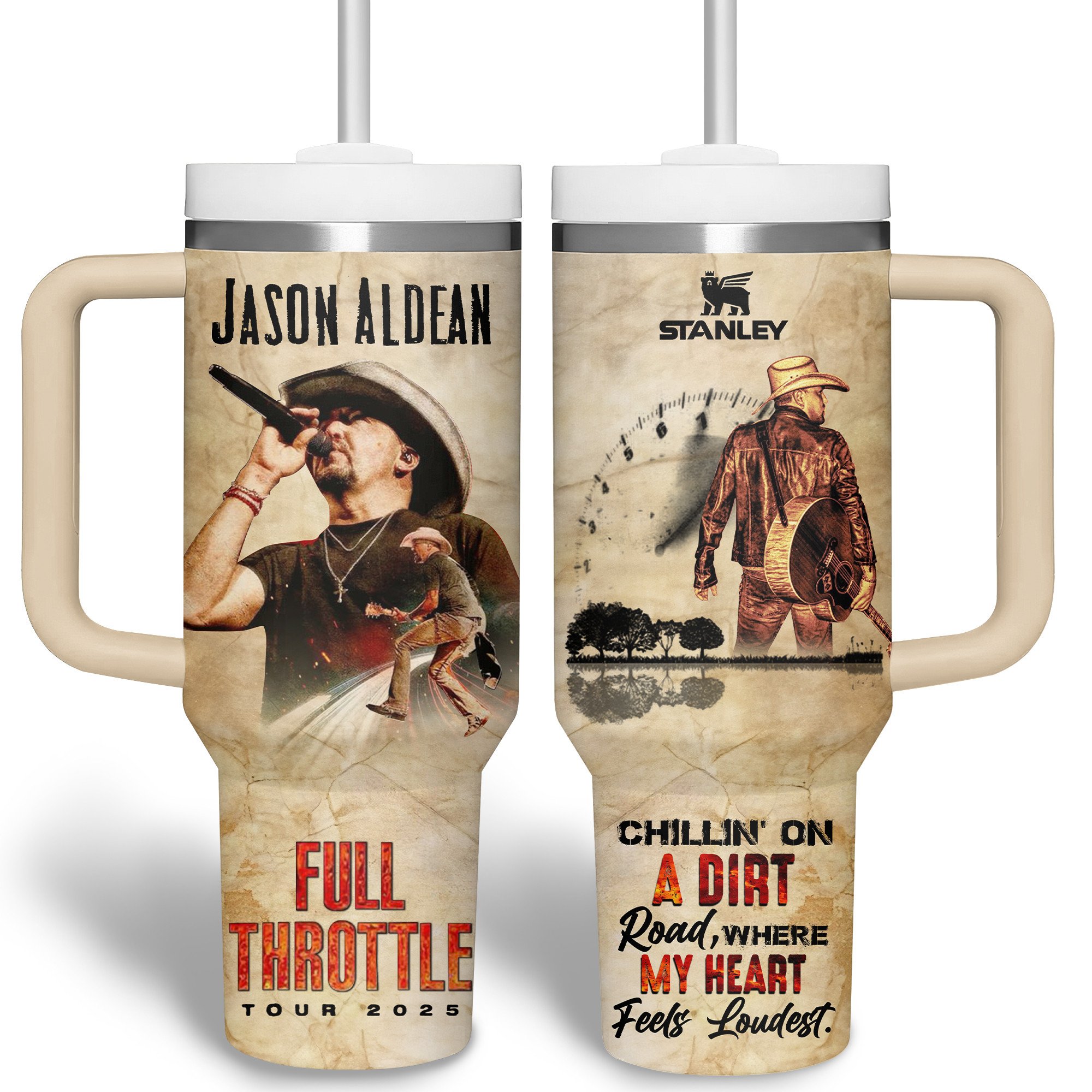 Jason Aldean Music Custom Stanley Cup 40 oz 30 oz Tumbler With HandleTVC2301280 - Image 2