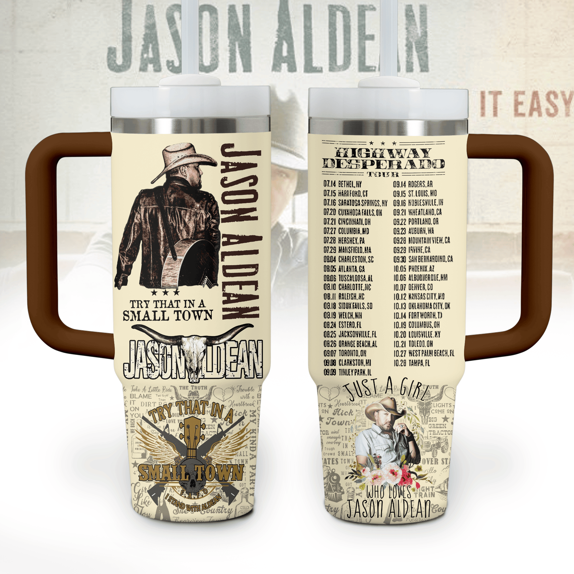 Jason Aldean Music Custom Stanley Cup 40 oz 30 oz Tumbler With HandleTVC2301528