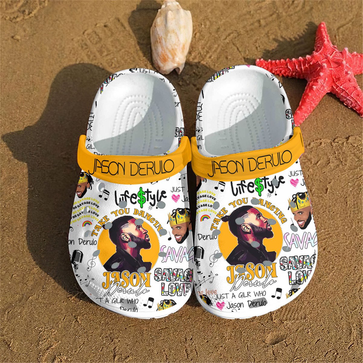 Jason Derulo Music Crocs Crocband Clogs Shoes Comfortable For Men Women and Kids