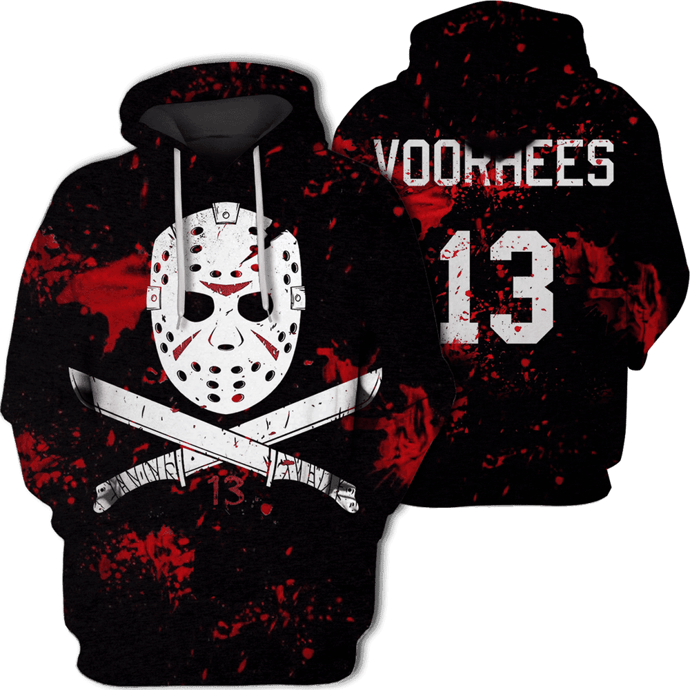 Jason Voorhees Friday The 13Th 3D All Over Print Hoodie, Zip Hoodie