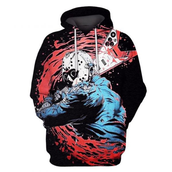 Jason Voorhees Friday the 13th Metal Rock 3D All Over Print Hoodie, Zip Hoodie