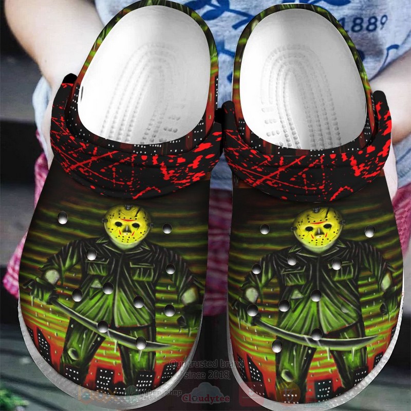 Jason Voorhees Horror Movie Crocs Crocband Clogs Shoes Comfortable For Men Women and Kids
