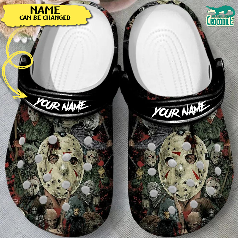 Jason Voorhees Horror Movie Crocs Crocband Clogs Shoes Comfortable For Men Women and Kids