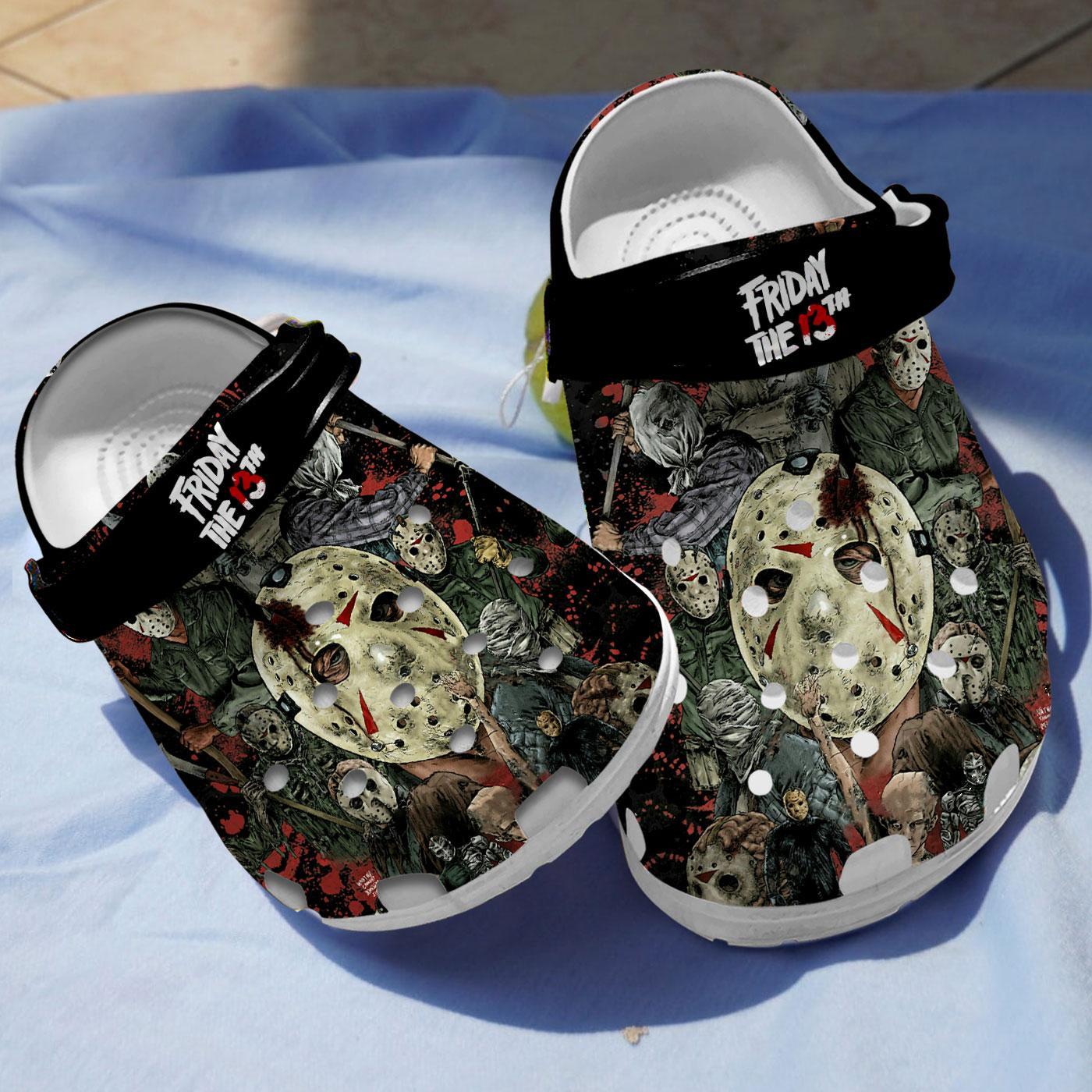 Jason Voorhees Horror Movie Crocs Crocband Clogs Shoes Comfortable For Men Women and Kids
