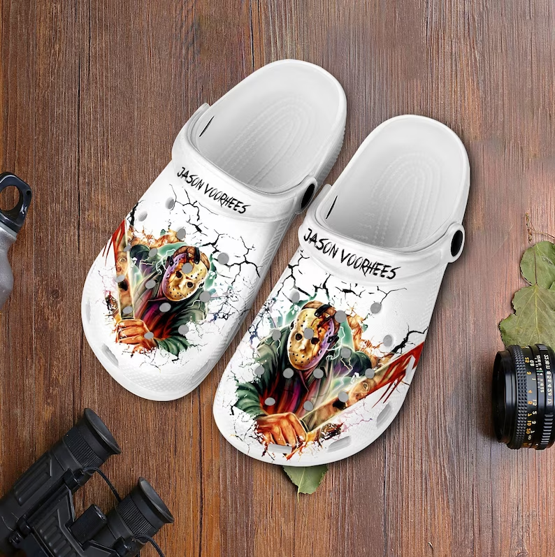 Jason Voorhees Horror Movie Crocs Crocband Clogs Shoes Comfortable For Men Women and Kids