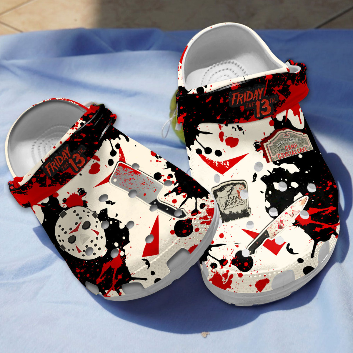 Jason Voorhees Horror Movie Crocs Crocband Clogs Shoes Comfortable For Men Women and Kids