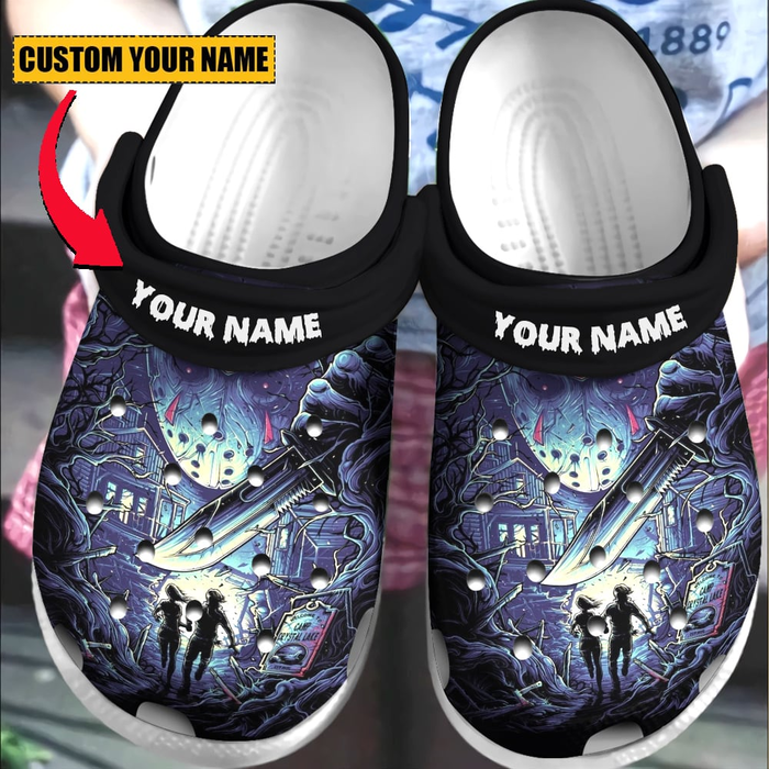 Jason Voorhees Horror Movie Crocs Crocband Clogs Shoes Comfortable For Men Women and Kids