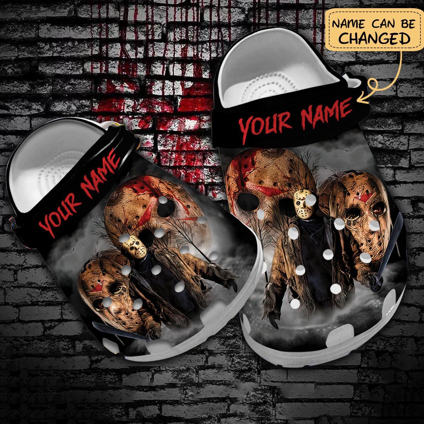 Jason Voorhees Horror Movie Crocs Crocband Clogs Shoes Comfortable For Men Women and Kids