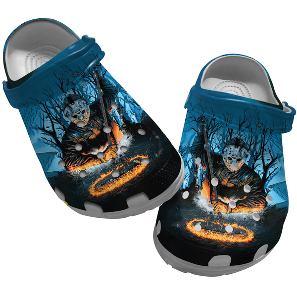 Jason Voorhees Horror Movie Crocs Crocband Clogs Shoes Comfortable For Men Women and Kids