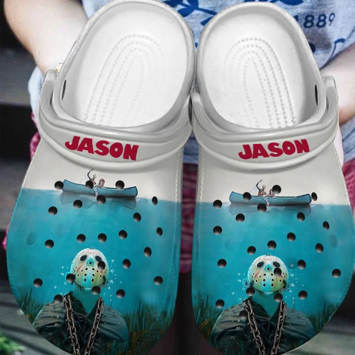 Jason Voorhees In The Ocean Crocband Clogs