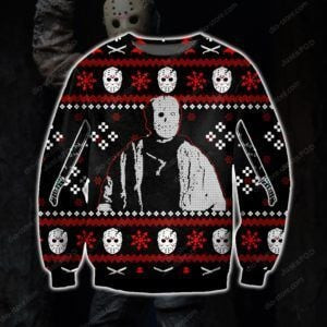 Jason Voorhees Ugly Christmas Sweater Adult 3D Funny Matching for family