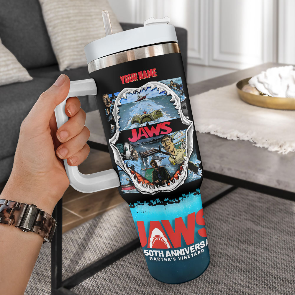 Jaws Movies Custom Stanley Cup 40 oz 30 oz Tumbler With HandleTVC2301248 - Image 2